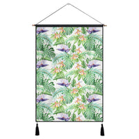 Tropical Orange Orchids Strelitzia Monstera Hanging Poster - AH Hanging Poster 43 x 65 cm Cotton And Linen - Polynesian Pride