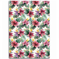 Tropical Palm Leaf White Area Rug - AH Luxurious - Polynesian Pride