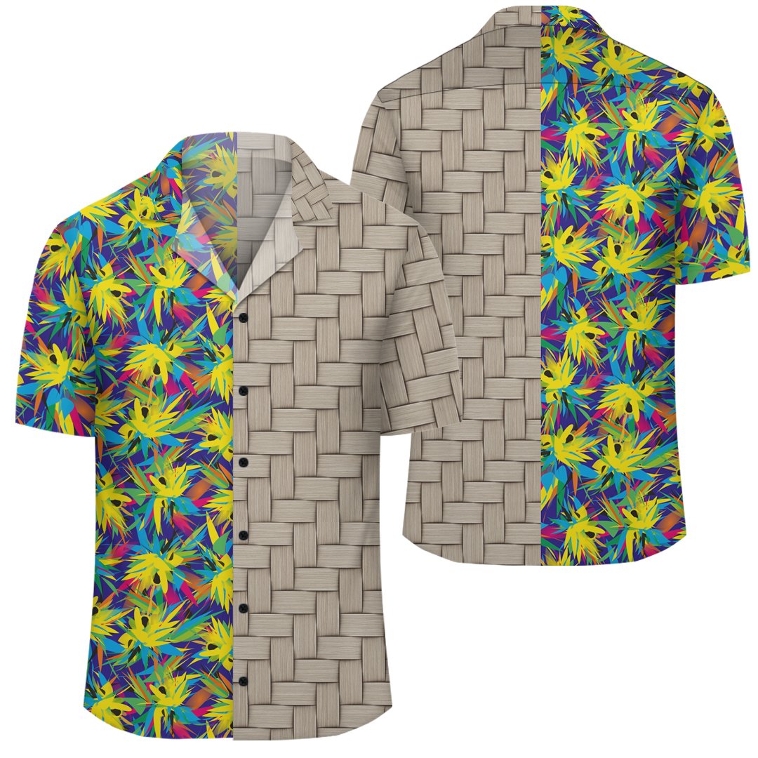 Tropical Pattern Mix Lauhala Moiety Hawaiian Shirt Unisex Art - Polynesian Pride