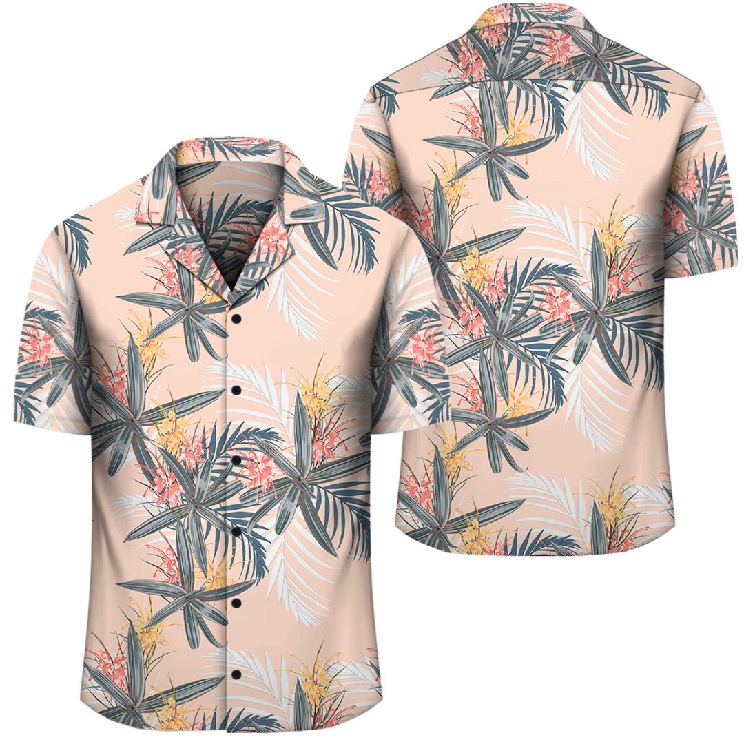 Tropical Pattern Pink Hawaiian Shirt Unisex Black - Polynesian Pride