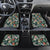 Tropical Plumeria Pattern With Palm Leaves Hawaii Car Floor Mats Turquoise One Size - Polynesian Pride