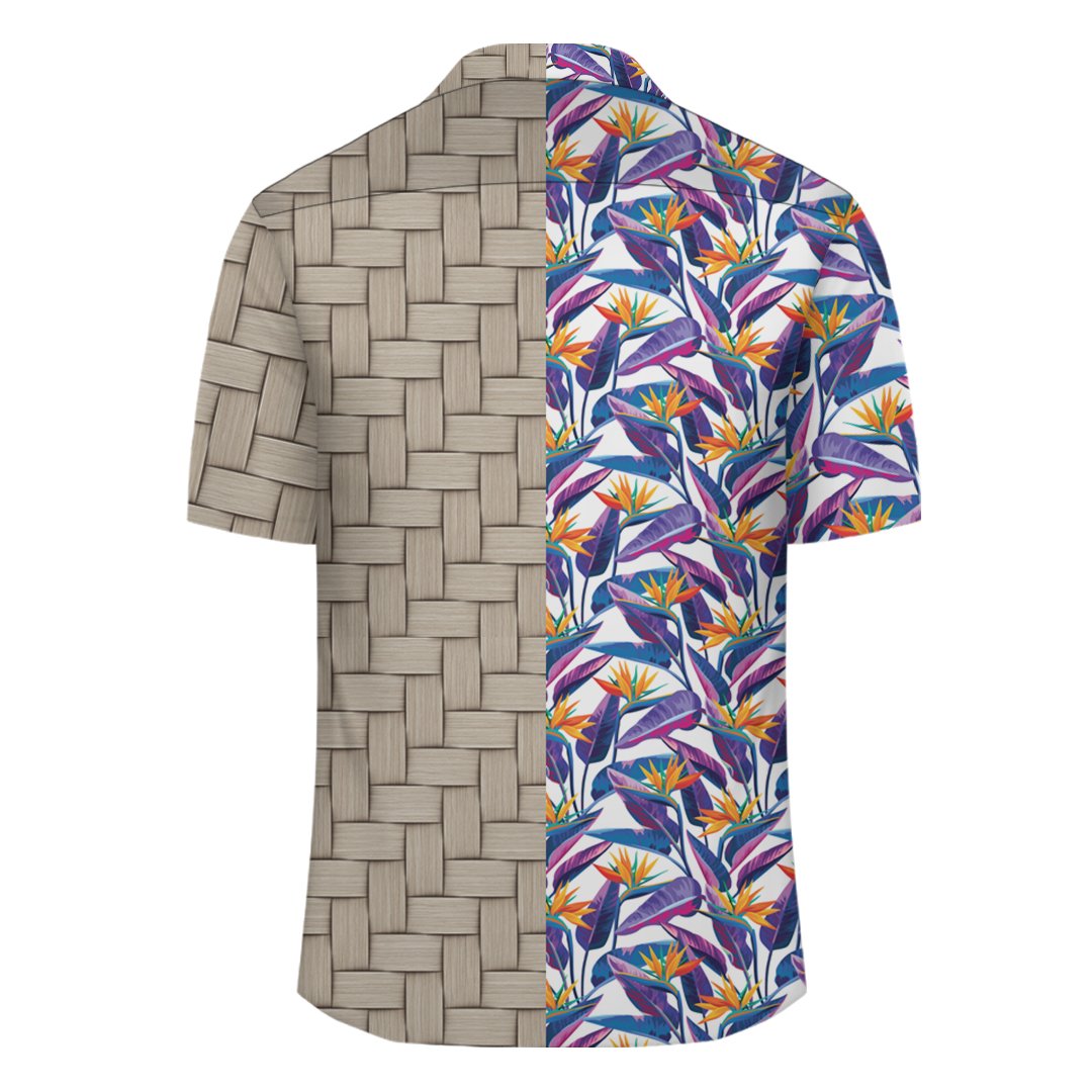 Tropical Strelitzia Lauhala Moiety Hawaiian Shirt - Polynesian Pride