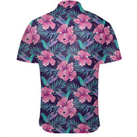 Hawaiian Shirt - Tropical Flowers With Hummingbirds Palm Leaves Shirt - Polynesian Pride