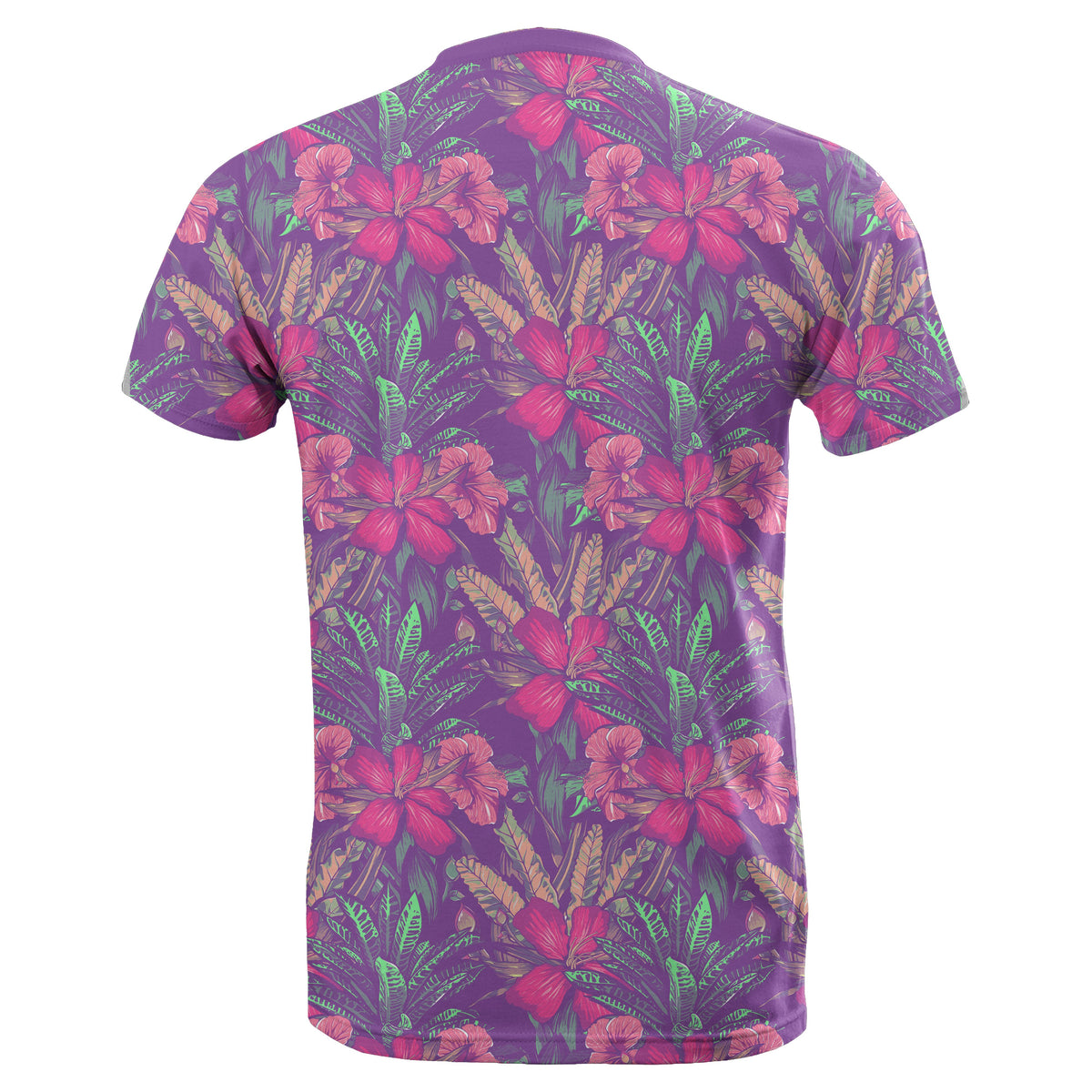 Hawaii Tropical Hibiscus Purple T Shirt - Polynesian Pride