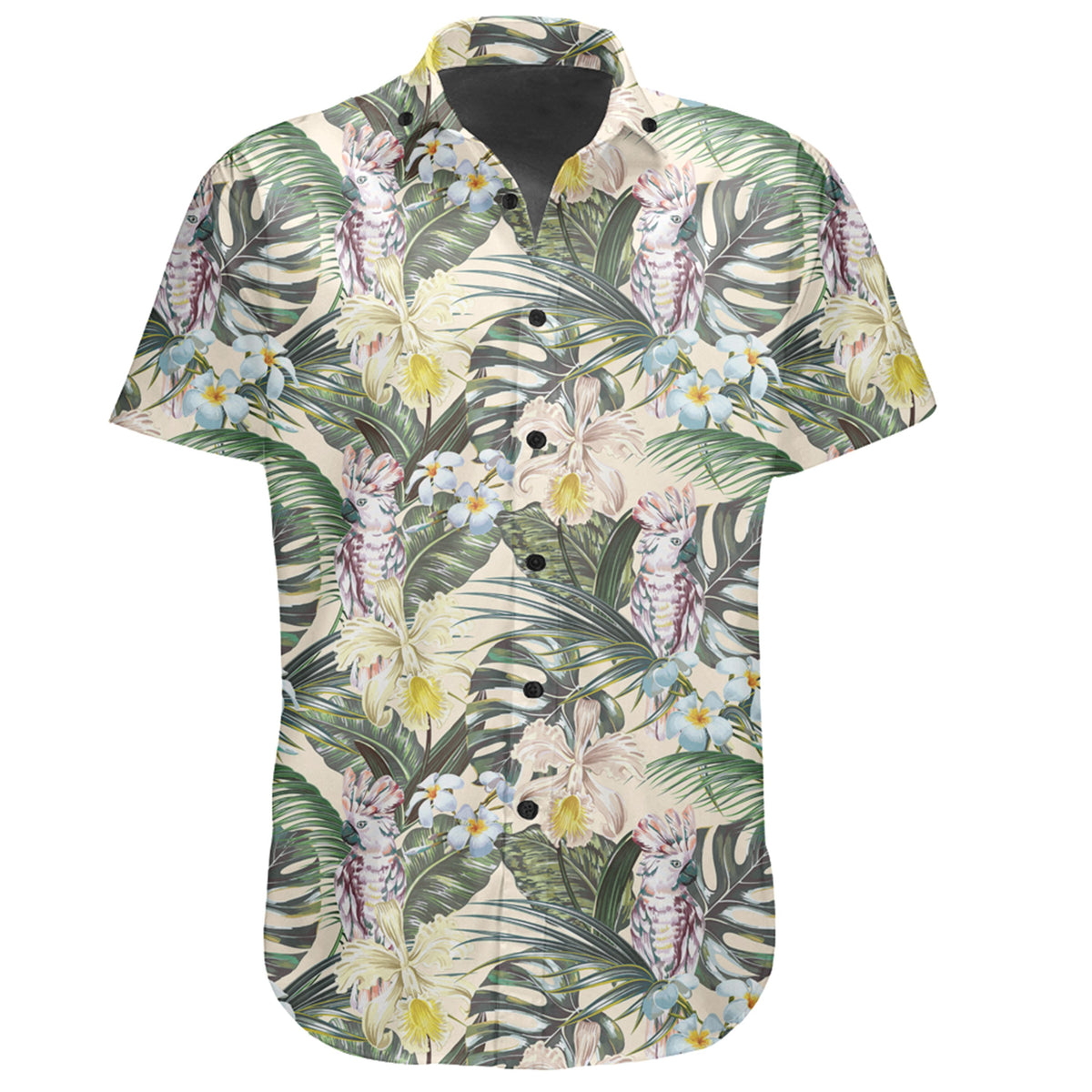 Hawaiian Shirt - Tropical Jungle Parrots And Flamingos Shirt - Polynesian Pride