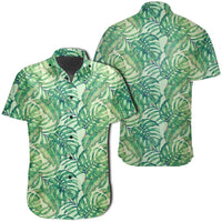 Hawaiian Shirt - Tropical Leaves Jungle Monstera Leaf Shirt Unisex Black - Polynesian Pride