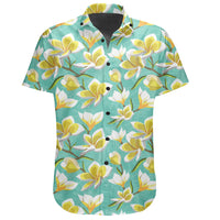 Hawaiian Shirt - Tropical Plumeria Blue Shirt - Polynesian Pride