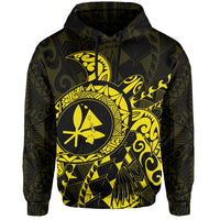 Kanaka Map Hoodie (Yellow) Turtle Style - Polynesian Pride