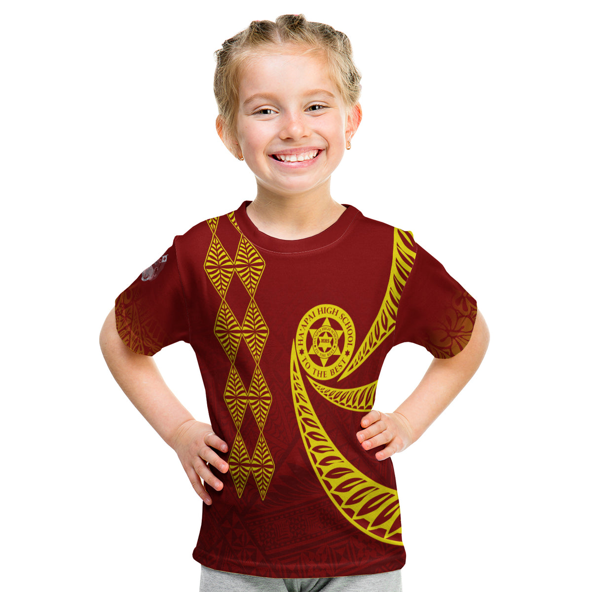 (Custom Personalize) Tonga Ha'Apai High School Kid T Shirt Hhs To The Best LT7 Youth XL Size14 - Polynesian Pride