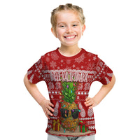 Hawaii Christmas T Shirt KID Mele Kalikimaka - Pineapple LT7 - Polynesian Pride