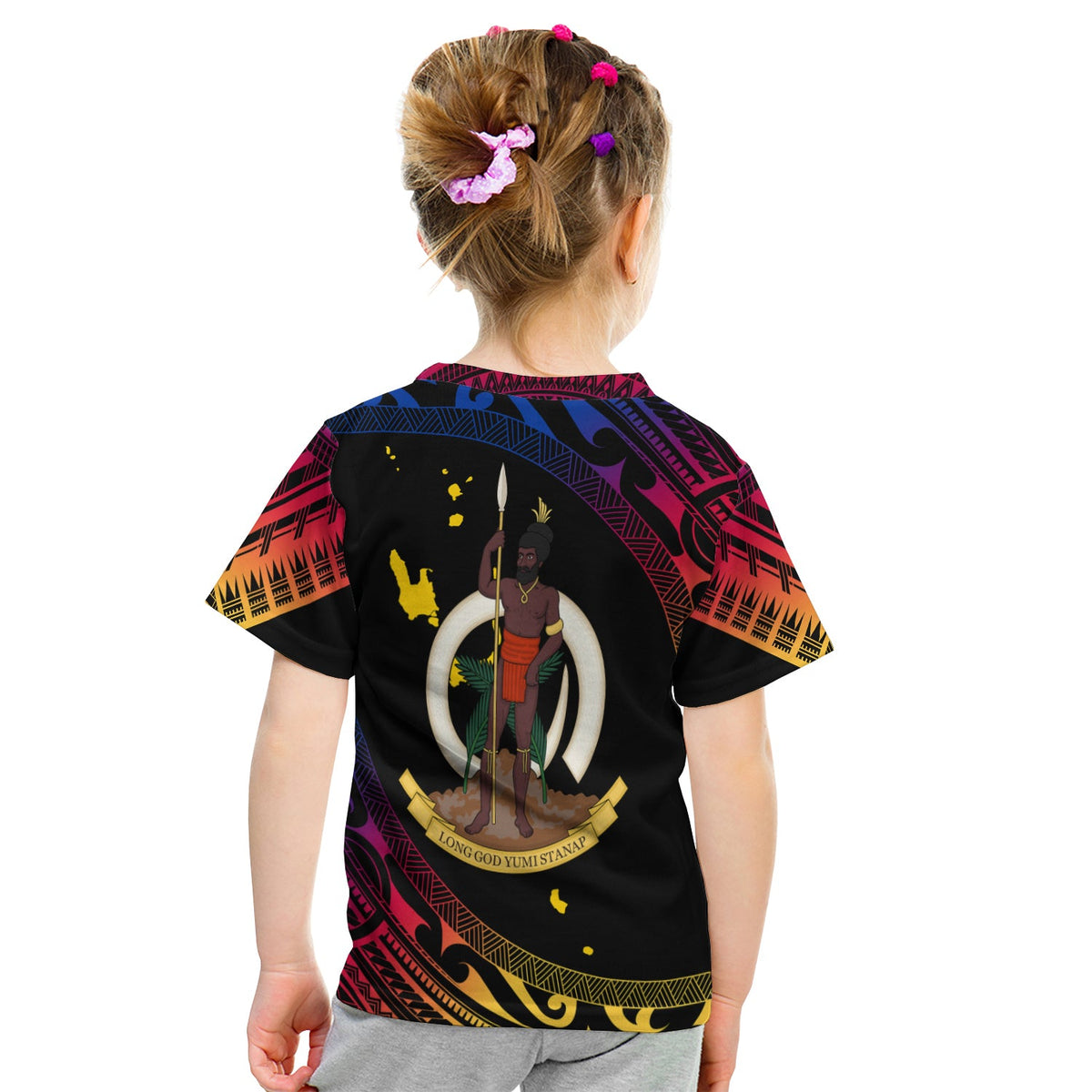 Vanuatu Proud To Be A Ni-Van - Polynesian Pattern T Shirt KID - Torba Province LT7 - Polynesian Pride