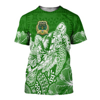 Liahona High School Tonga T Shirt Kupesi Style Ver02 LT7 Green - Polynesian Pride