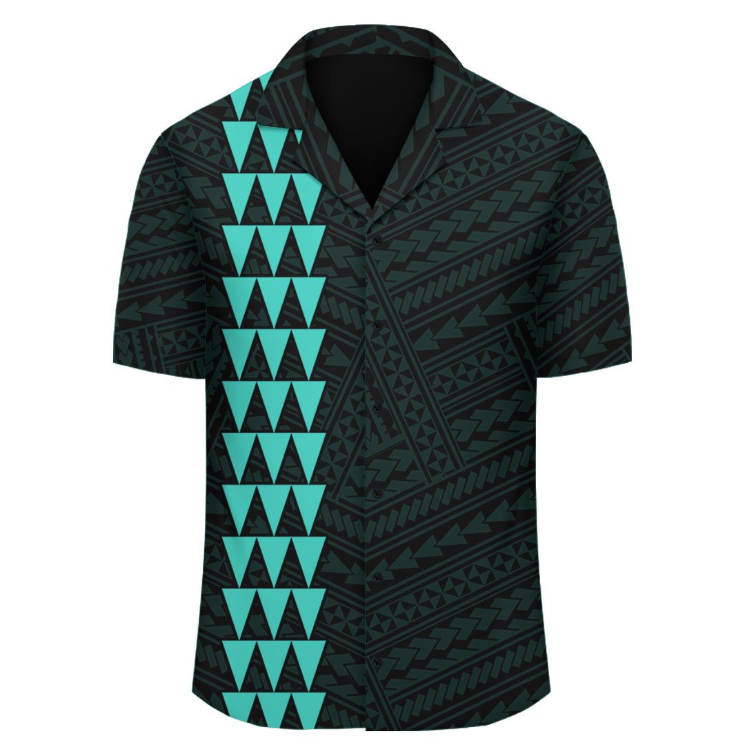 Kakau Polynesian Turtle Map Hawaii Shirt - Turquoise - Polynesian Pride
