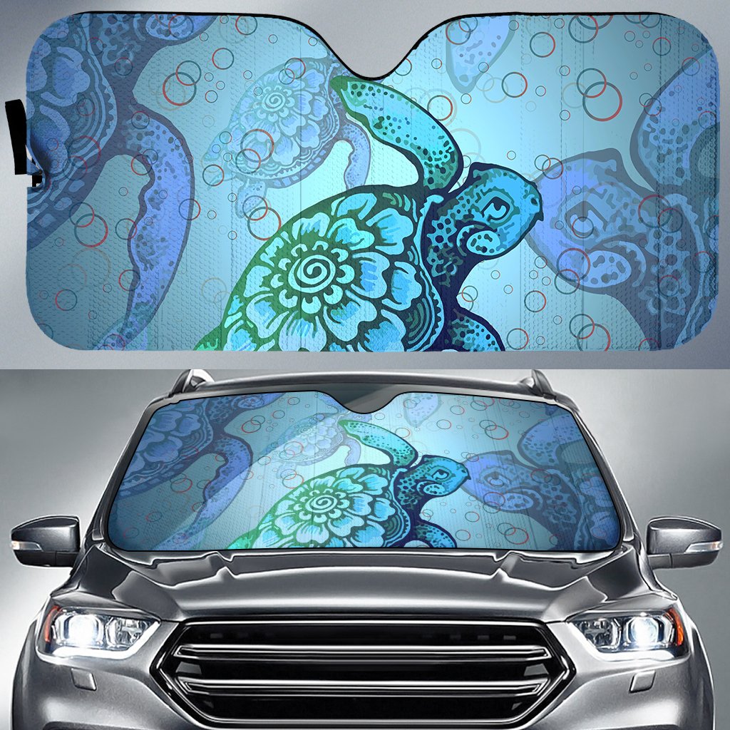 Turtle Beauty Car Sun Shade AH Auto Sun Shade Universal Fit White - Polynesian Pride