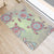 Turtle Colorful Hibiscus Backgorund Door Mat AH - Polynesian Pride