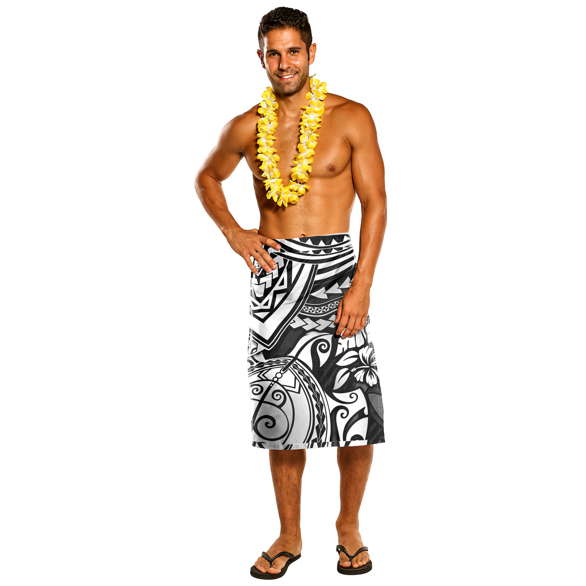 Hawaii Polynesian Lavalava - Hawaii White Turtle Polynesian One Size White - Polynesian Pride