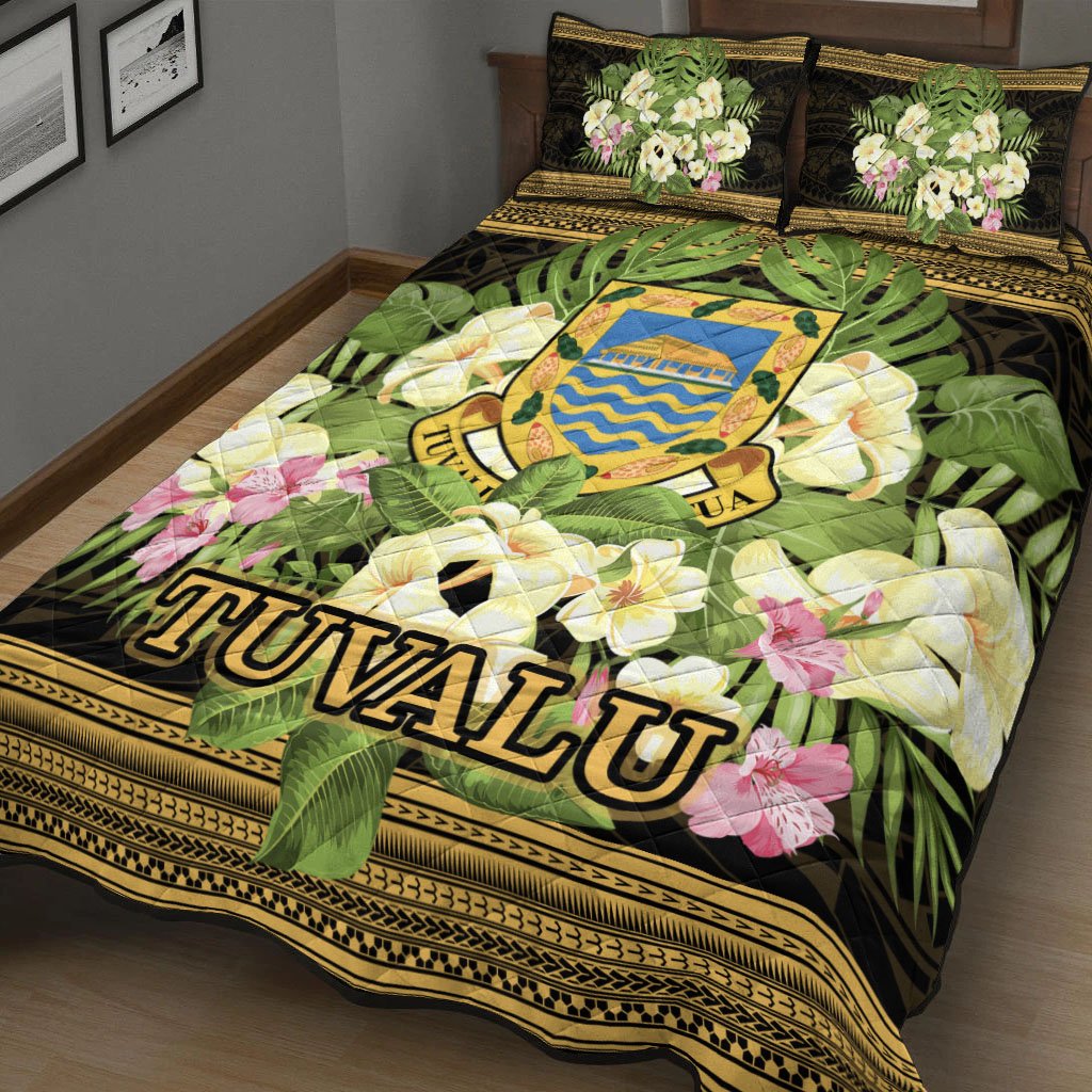 Tuvalu Quilt Bed Set - Polynesian Gold Patterns Collection - Polynesian Pride