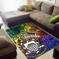 Tuvalu Area Rug - Rainbow Polynesian Pattern - Polynesian Pride
