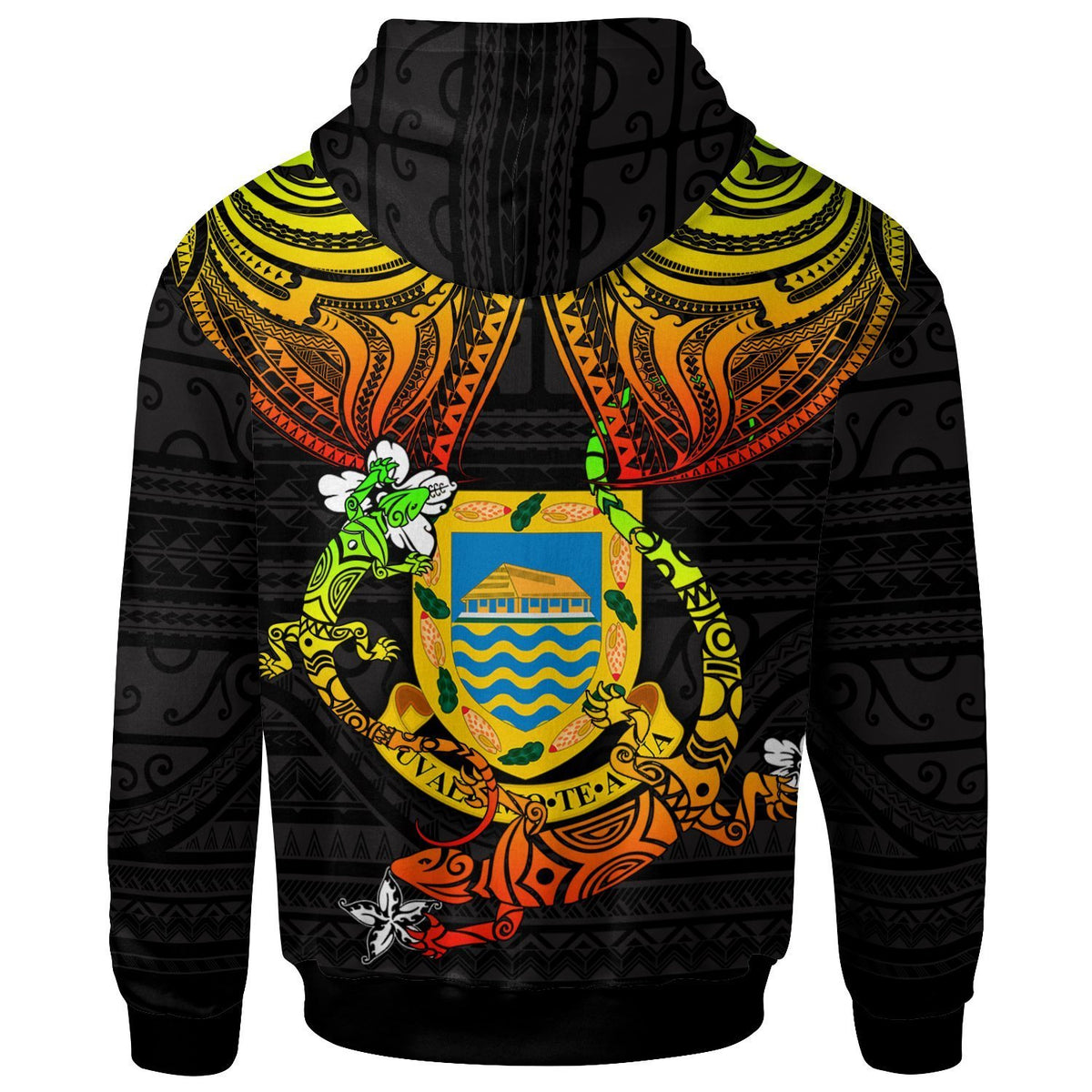 Tuvalu Custom Zip up Hoodie Lizard Good Chest - Polynesian Pride