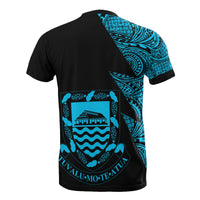 Tuvalu Custom T Shirt Polynesian Pattern Neon Style - Polynesian Pride
