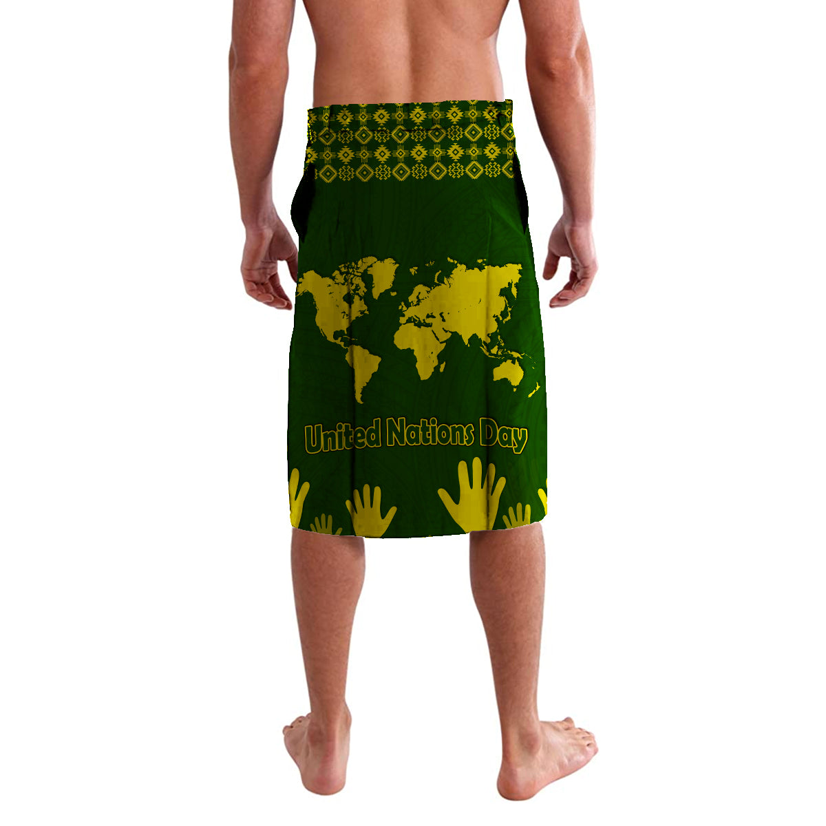 Federated States of Micronesia Lavalava United Nations Day Green Simple World Map Version LT9 - Polynesian Pride