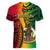 (Custom Personalised) Vanuatu V-Neck T Shirt Luganville Polynesian Reggae Coat Of Arms LT14 - Polynesian Pride