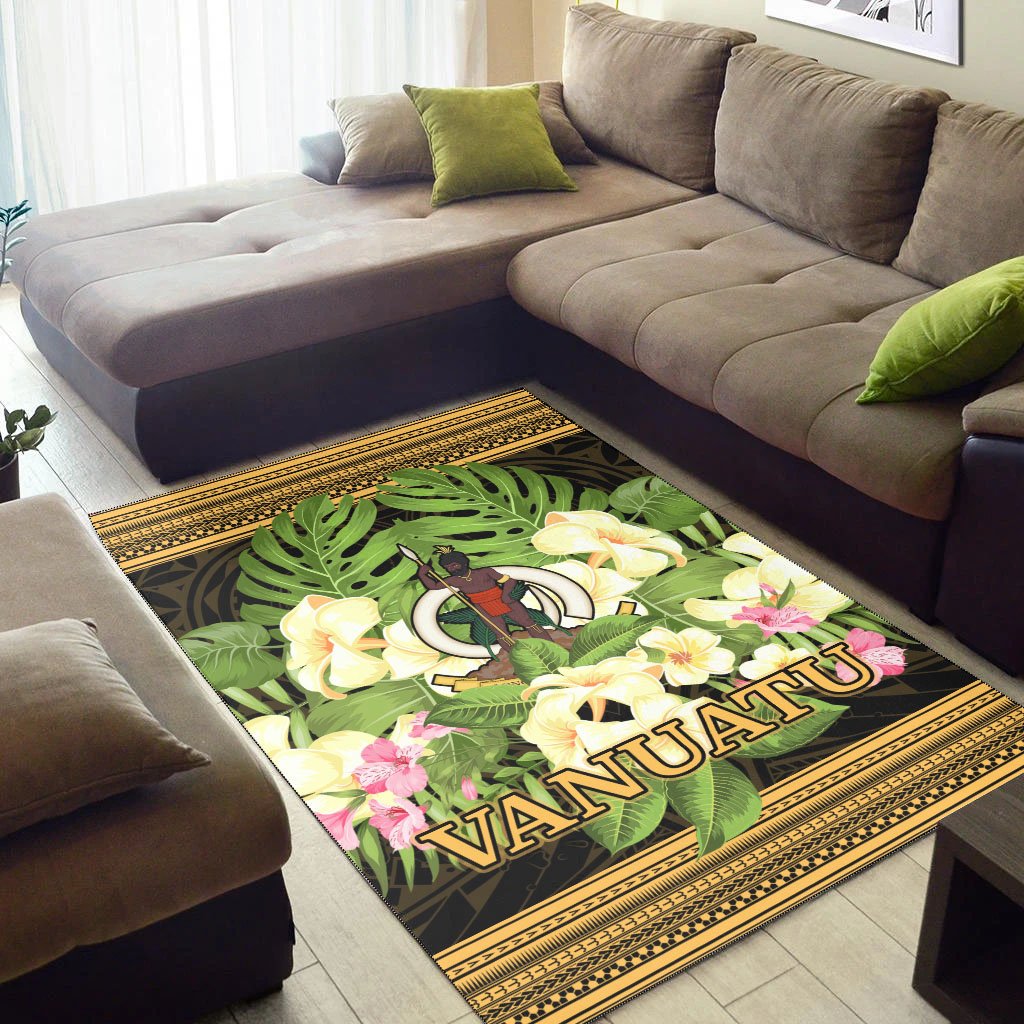 Vanuatu Area Rug - Polynesian Gold Patterns Collection - Polynesian Pride