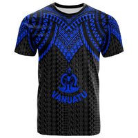 Vanuatu T Shirt Polynesian Armor Style Blue Unisex Blue - Polynesian Pride