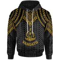 Vanuatu Hoodie Polynesian Armor Style Gold Unisex Gold - Polynesian Pride