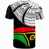 Vanuatu T Shirt Claws Pattern With Flag - Polynesian Pride