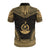 Vanuatu Custom Polo Shirt Vanuatuan Coat Of Arms Polynesian Chief Tattoo Gold Version - Polynesian Pride