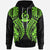 Vanuatu Hoodie Polynesian Lion Head Green Style Unisex Green - Polynesian Pride