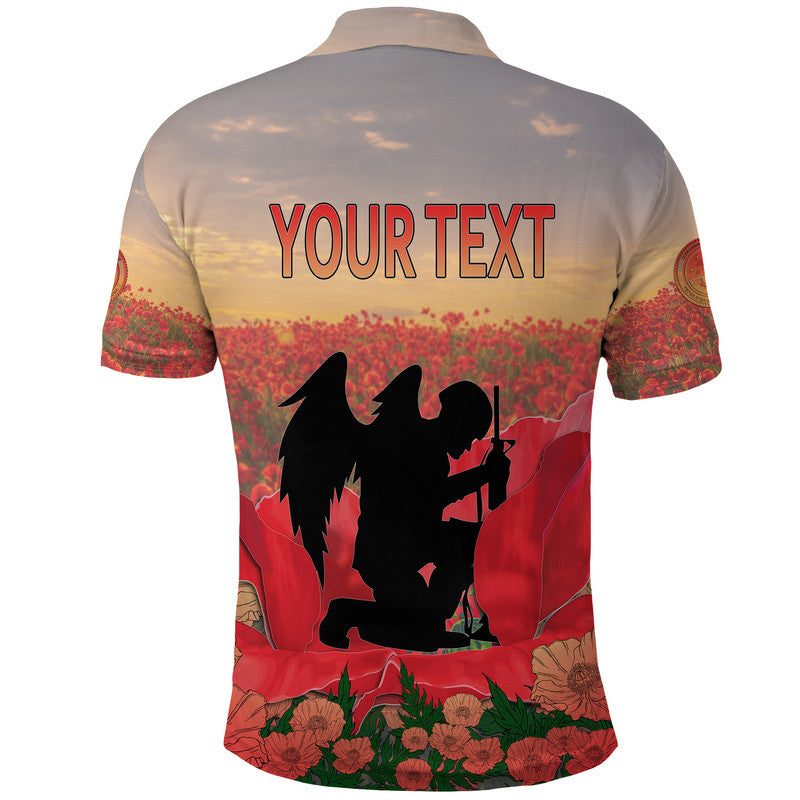 Custom Federated States of Micronesia Veterans Day Polo Shirt Angel Wing LT9 - Polynesian Pride