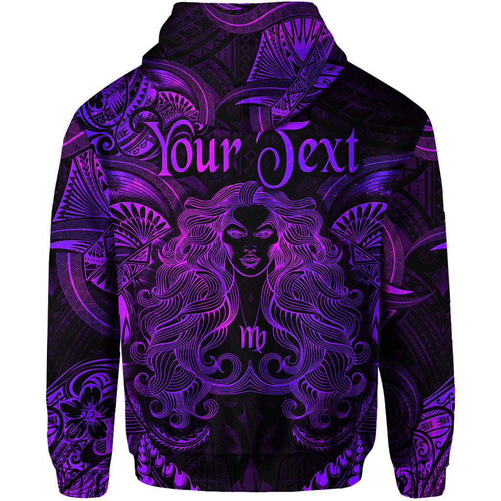 Custom Virgo Zodiac Polynesian Zip Hoodie Unique Style Purple LT8 - Polynesian Pride