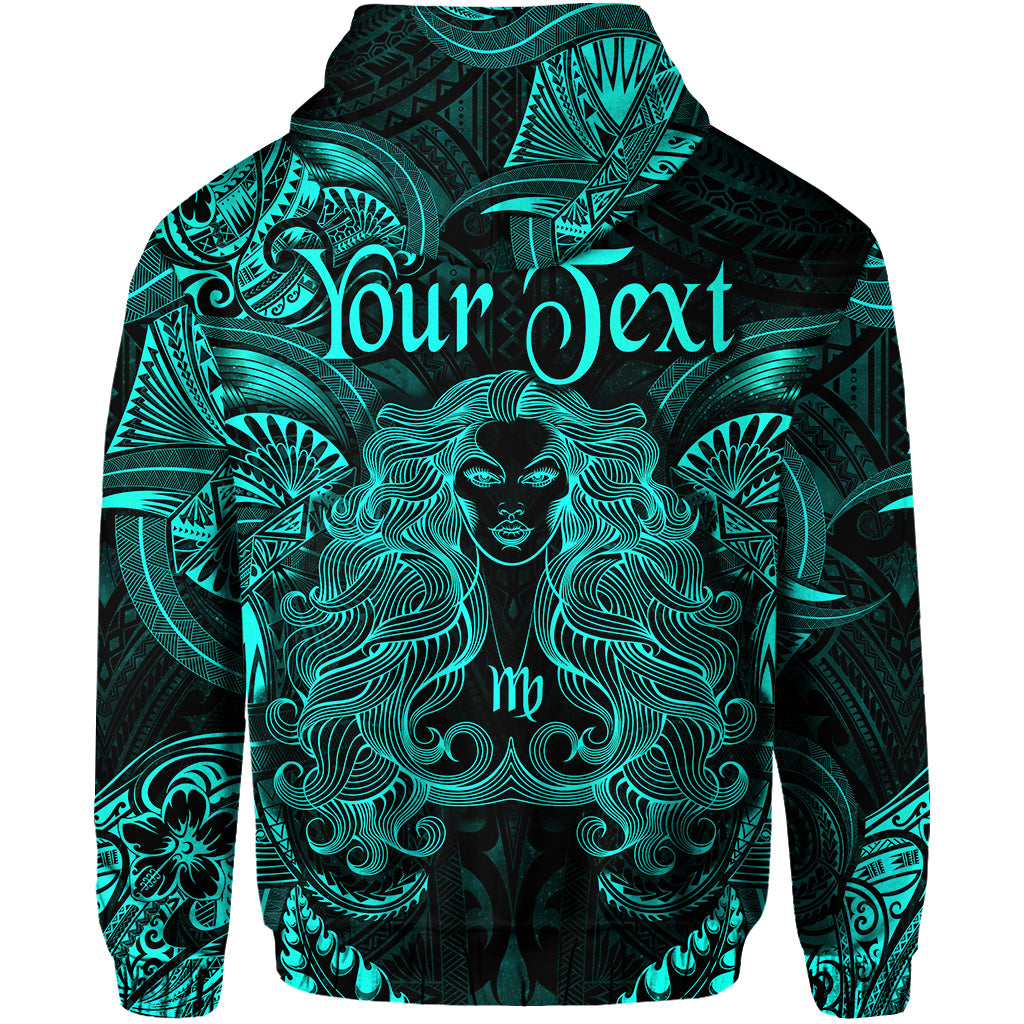 Custom Virgo Zodiac Polynesian Hoodie Unique Style Turquoise LT8 - Polynesian Pride