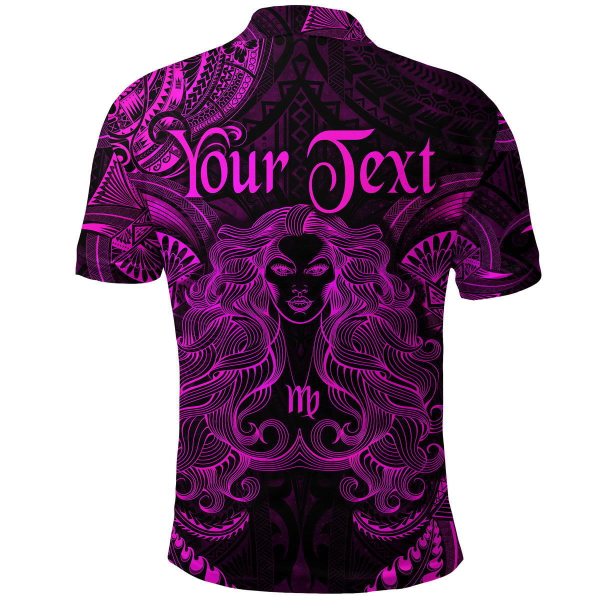 Custom Virgo Zodiac Polynesian Polo Shirt Unique Style Pink LT8 - Polynesian Pride