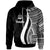 Vanuatu Hoodie White Tentacle Tribal Pattern Unisex White - Polynesian Pride
