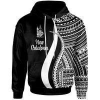 New Caledonia Hoodie White Tentacle Tribal Pattern Unisex White - Polynesian Pride