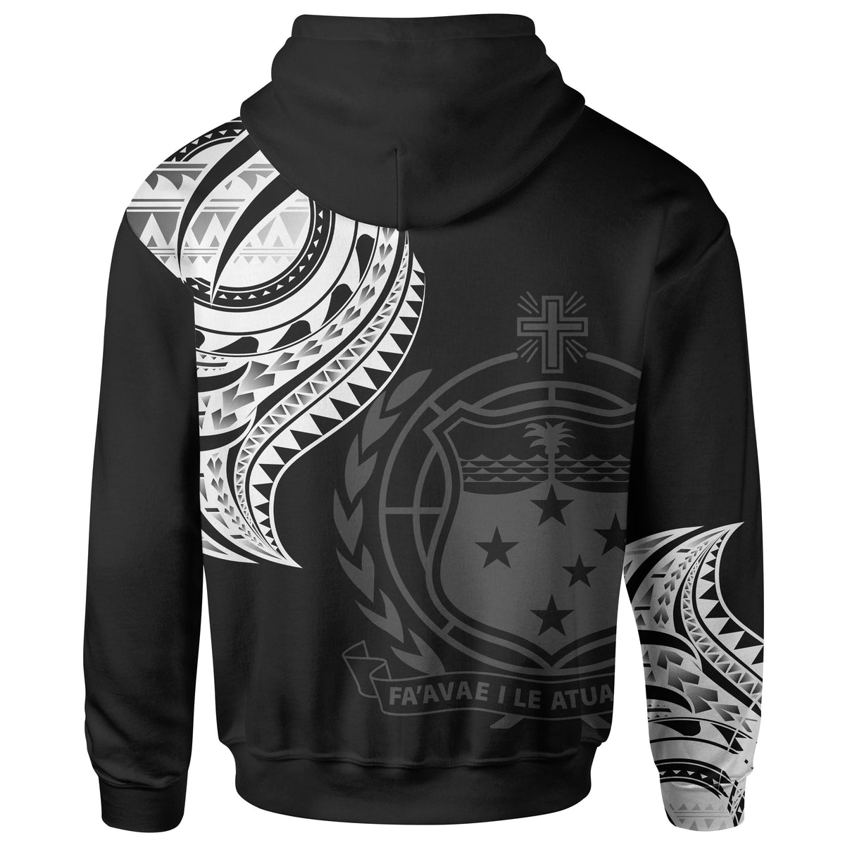 Samoa Zip Hoodie Samoan Tatau Patterns - Polynesian Pride