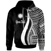 Nauru Custom Hoodie White Tentacle Tribal Pattern Unisex White - Polynesian Pride