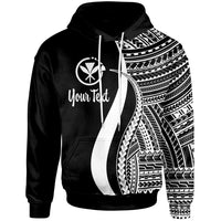 Hawaii Custom Hoodie White Tentacle Tribal Pattern Unisex White - Polynesian Pride