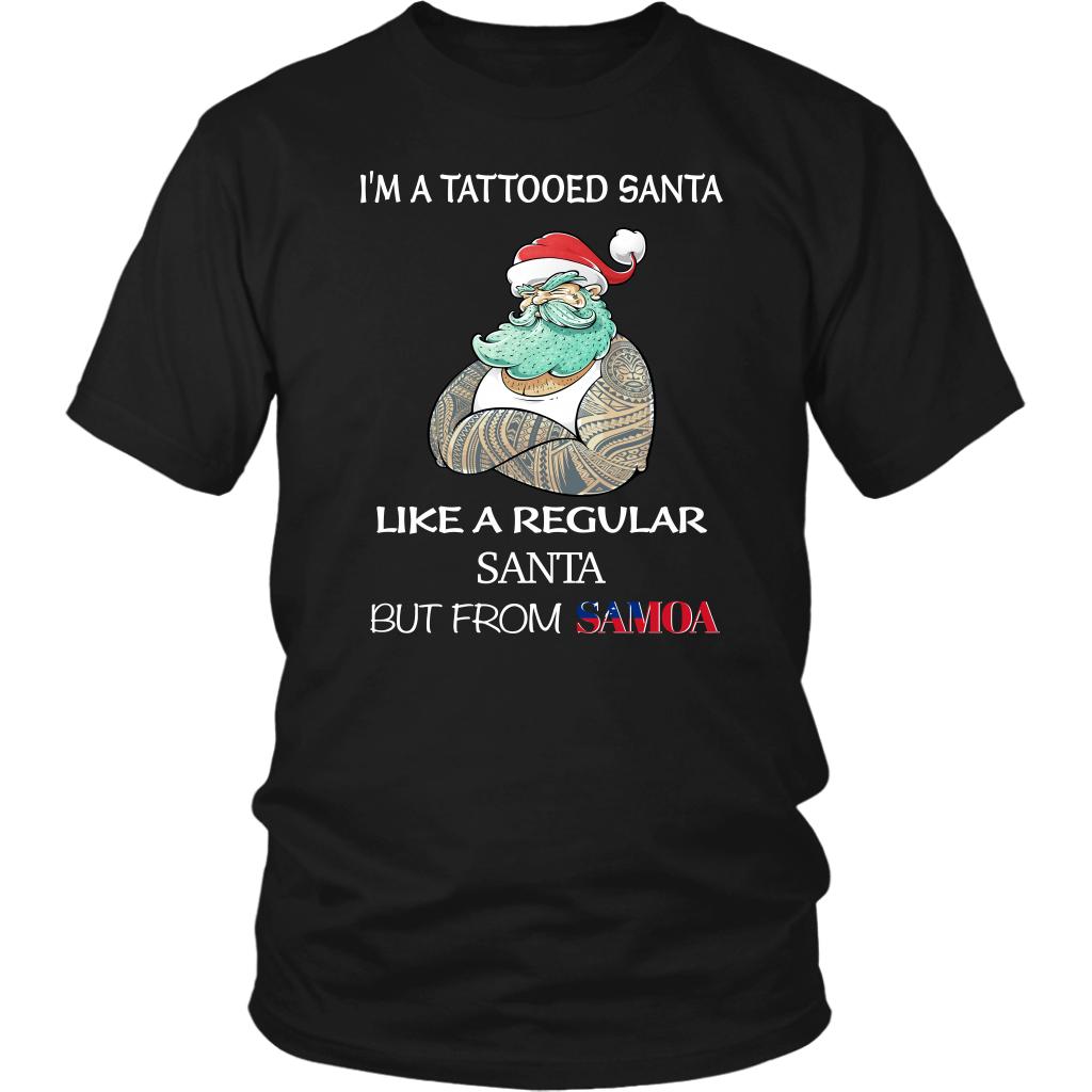 Samoa T Shirt Im A Tattooed Santa - Polynesian Pride