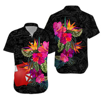 Wallis and Futuna Polynesian Hibiscus Matching Dress and Hawaiian Shirt LT12 - Polynesian Pride