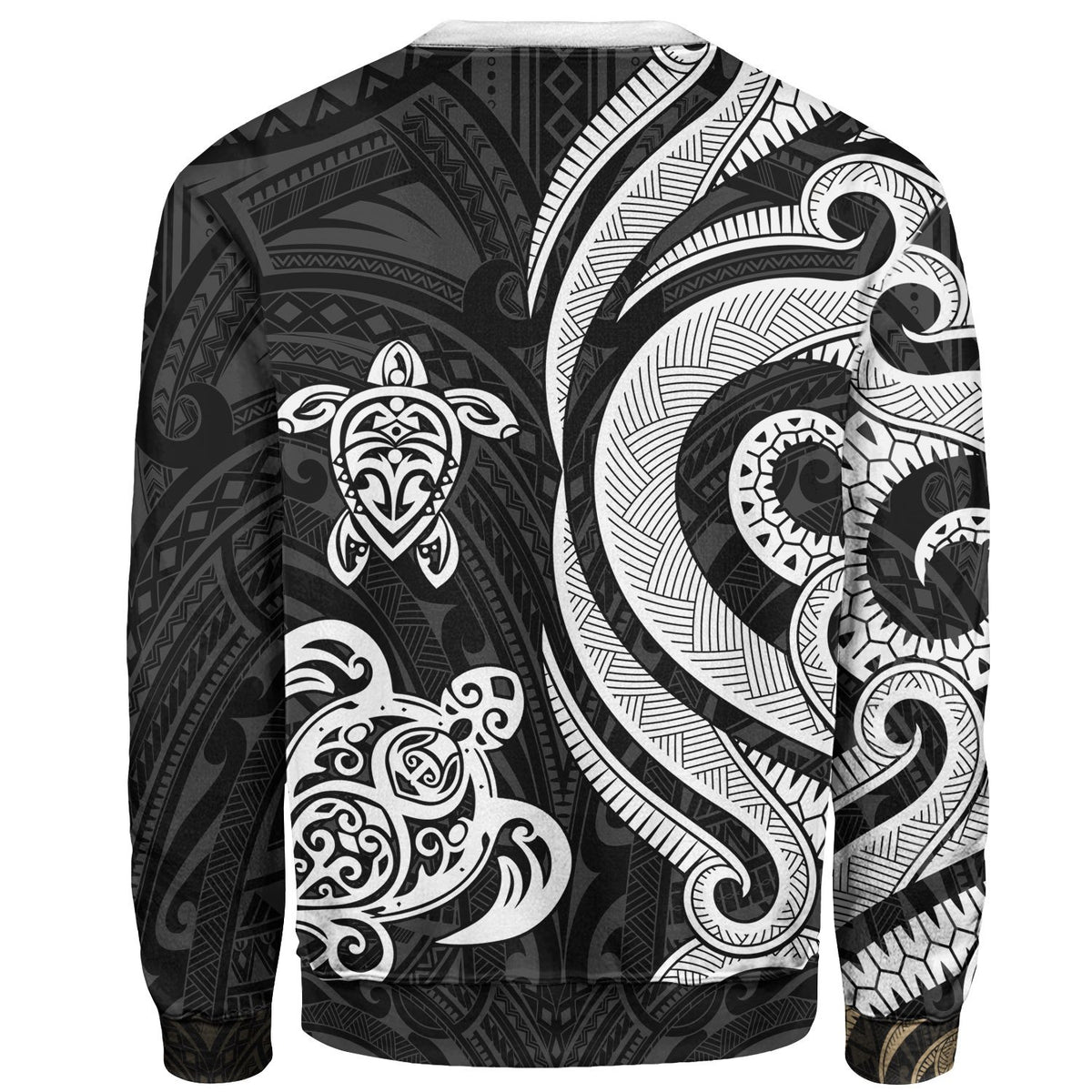 Fiji Sweater - White Tentacle Turtle - Polynesian Pride