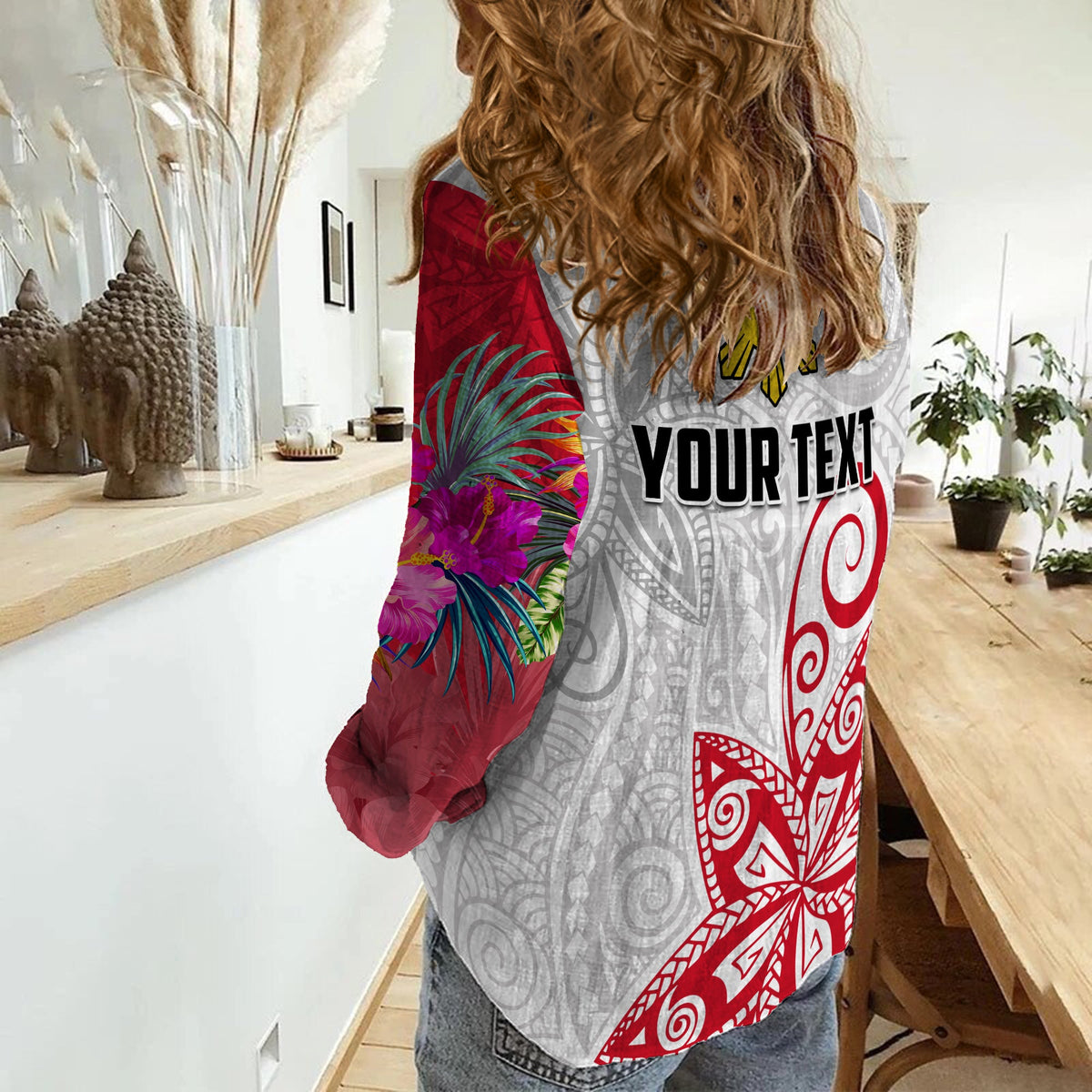 (Custom Personalised) Philippines Women Casual Shirt Sun Filipino Polynesian mix Flowers Special Vibe LT13 - Polynesian Pride