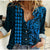 (Custom Personalised) Hawaii Women Casual Shirt Kakau Kanaka Maoli Combine Polynesian Shark Ver.03 LT14 Female Blue - Polynesian Pride