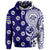 Custom Hawaii Hoodie Waiakea High Tribal Kakau Pullover Hoodie Unisex Blue - Polynesian Pride