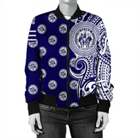 (Personalized) Hawaii Bomber Jacket - Waiakea High Tribal Kakau Bomber Jacket AH - Polynesian Pride