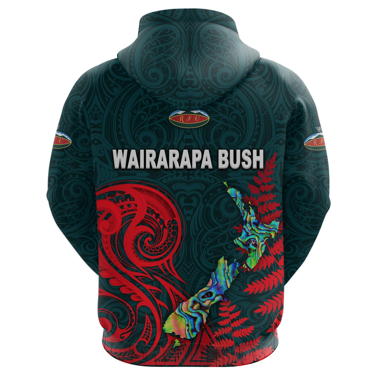 Custom Maori Wairarapa Bush Rugby Hoodie New Zealand Silver Fern - Polynesian Pride