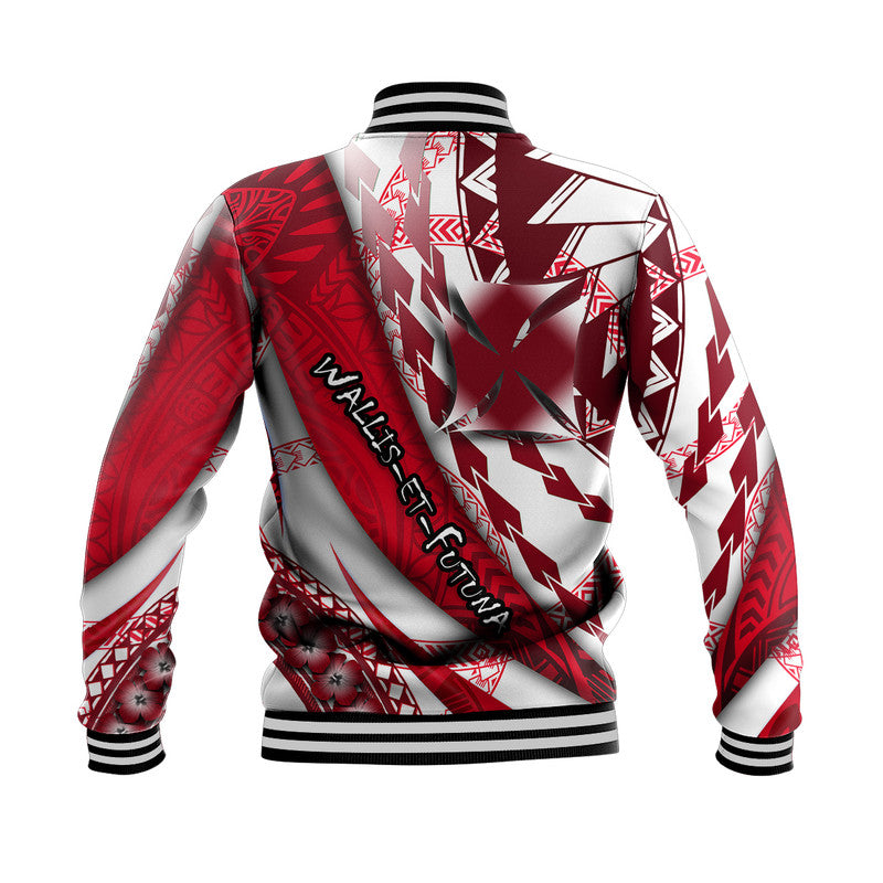 Wallis et Futuna Baseball Jacket Artsy Style -White LT9 - Polynesian Pride